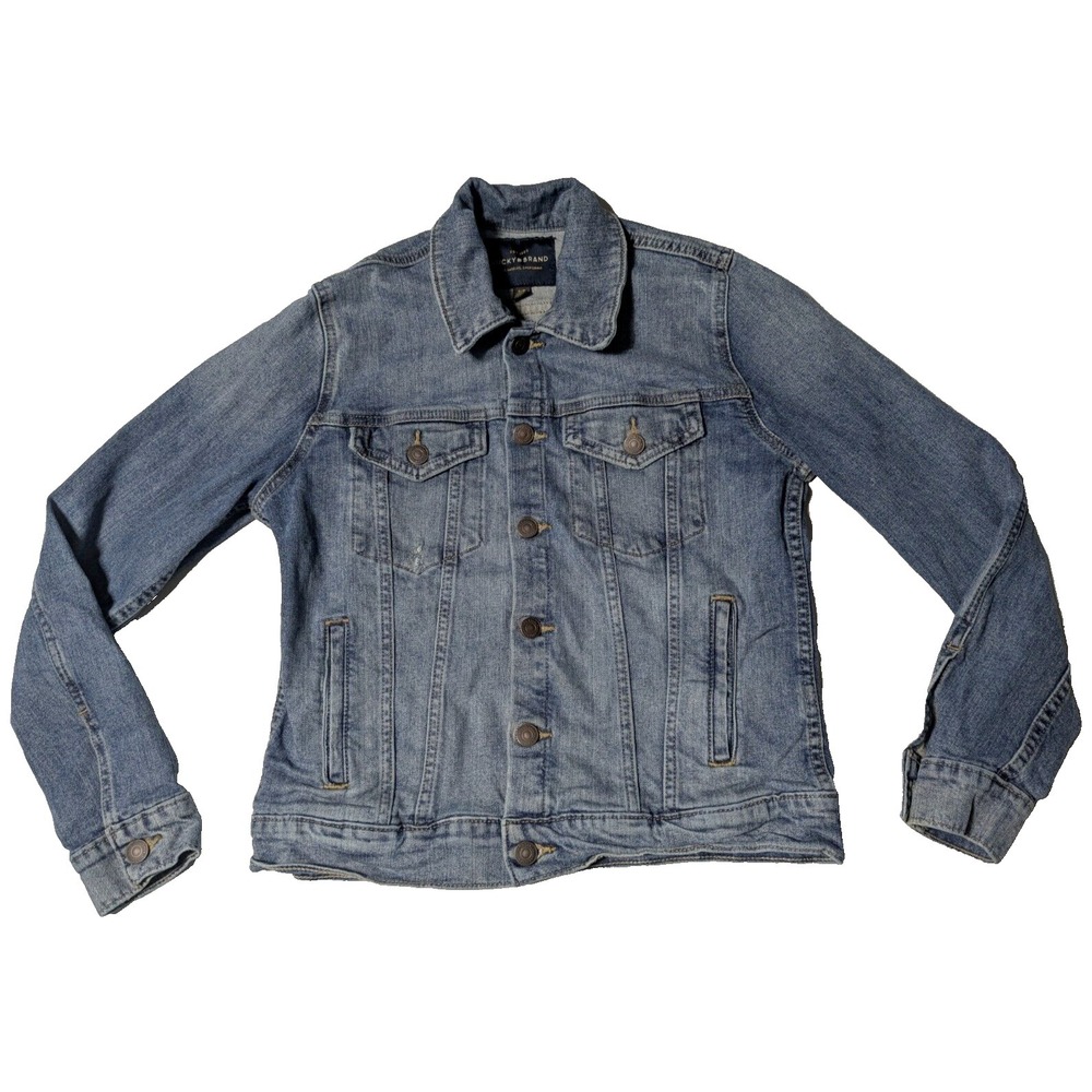 LUCKY BRAND‎ TOMBOY TRUCKER Women Small Stretch Denim Jean Jacket